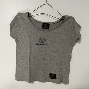 Jägermeister Heather Gray Tee with Logo Patch